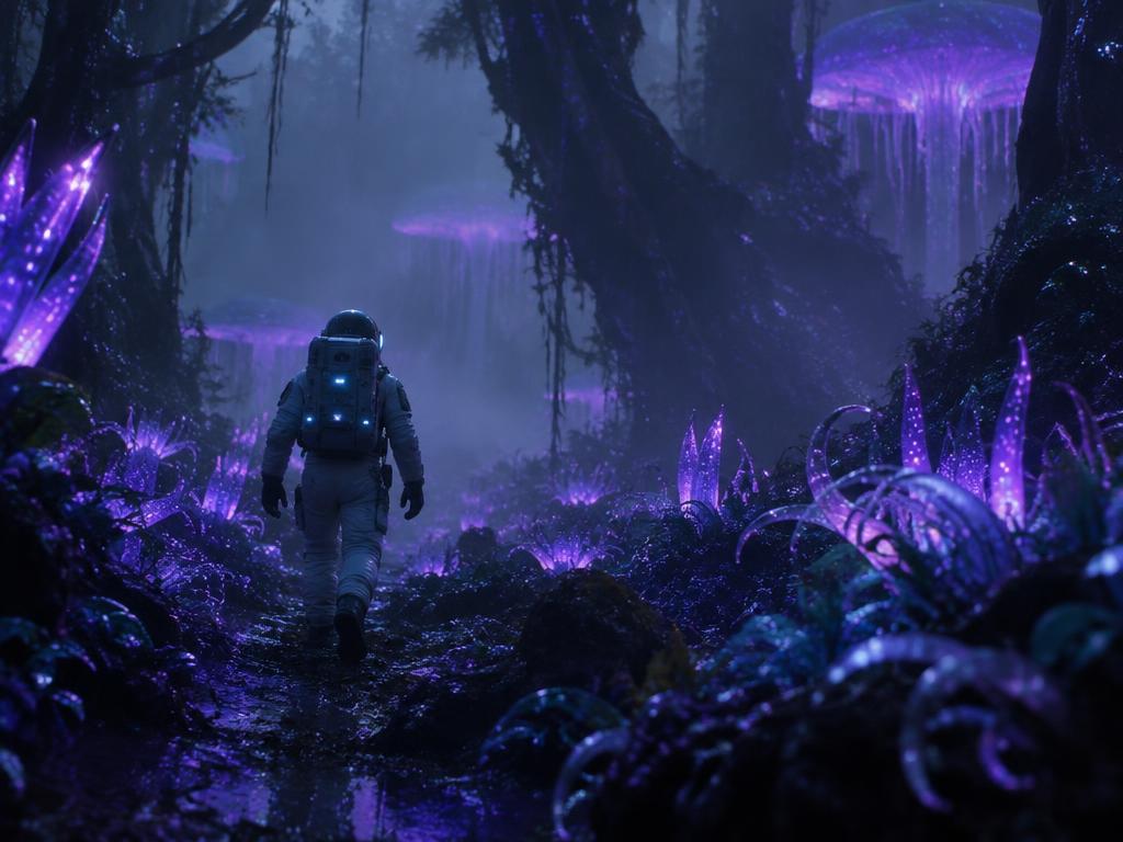 Forêt bioluminescente